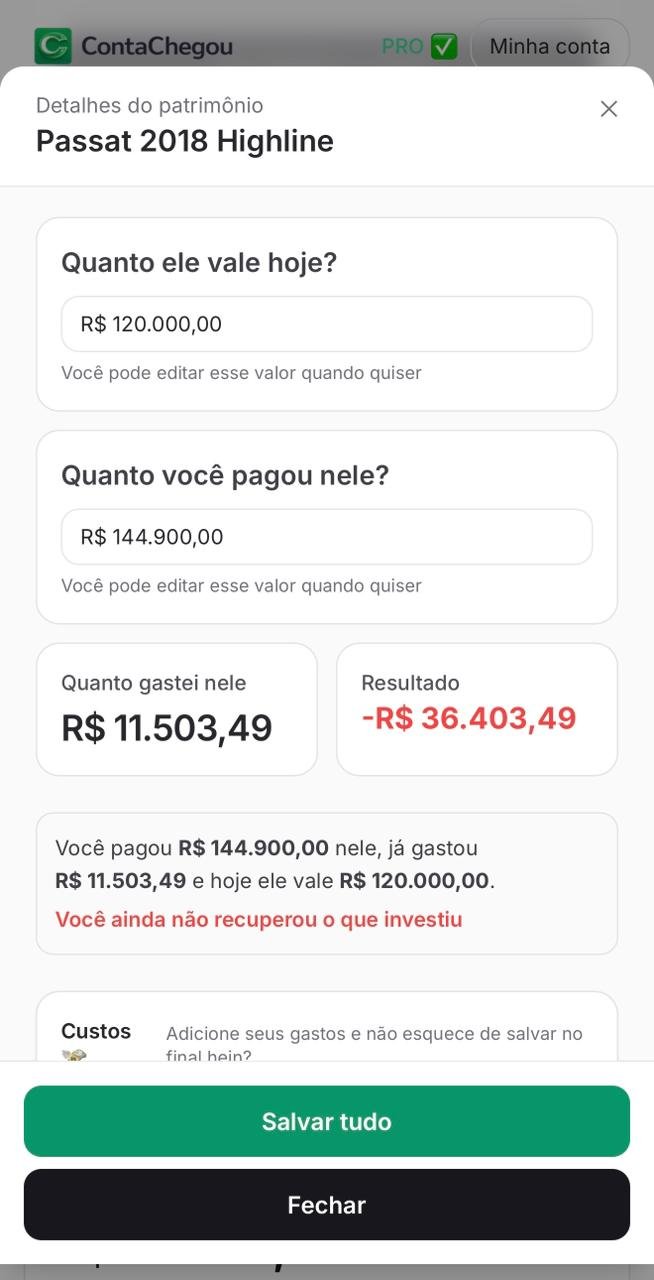 Tela 6 do aplicativo ContaChegou